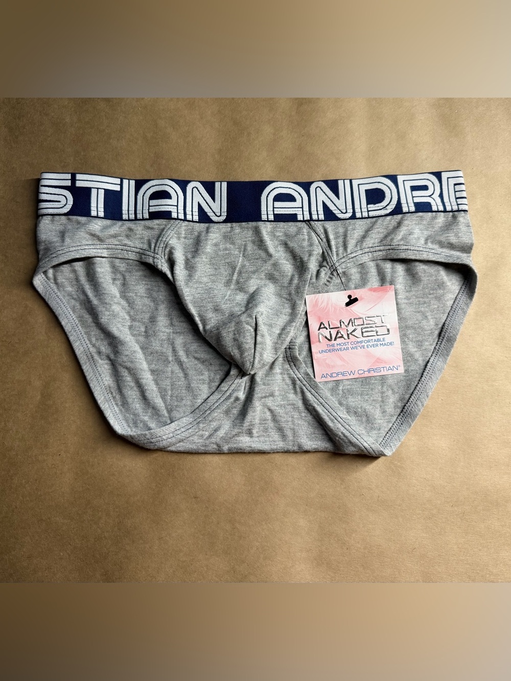 Andrew Christian Almost Naked Bamboo Men's Brief Gray X Small